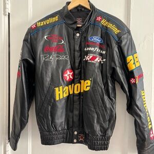 rare Vintage Nascar Leather Jacket
